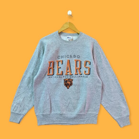 Vintage Chicago Bears Big Logo Crewneck Sweatshirt, Chicago Bears NFL Football - Picture 1 of 2